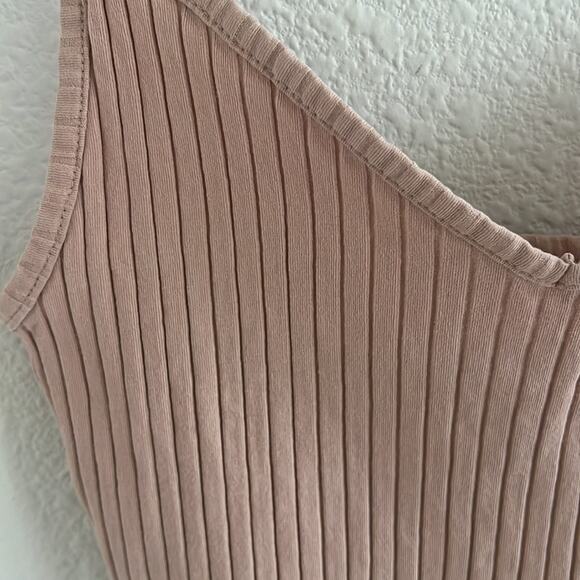 H&M Divided Ribbed Crop Tanks Gray Pink Small - Picture 7 of 8